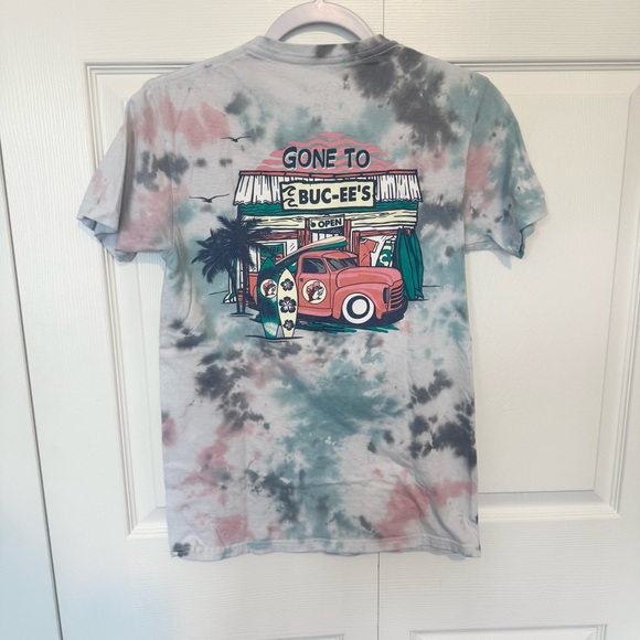 Buc-ees Surf Shop tie dye t-shirt SMALL - Picture 3 of 4